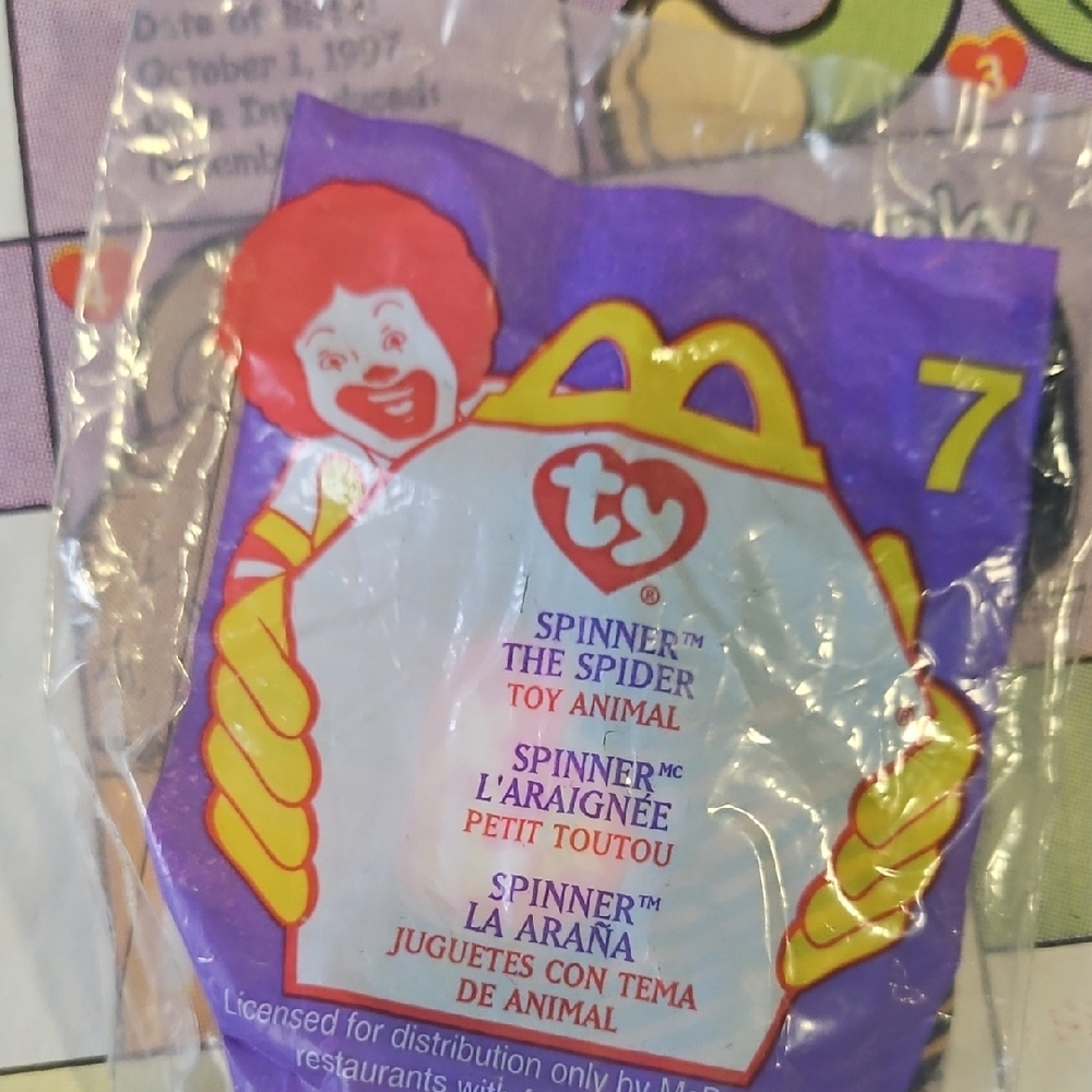 McDonald's Ty Spinner Spider Toy